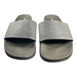 Unionbay Rhinestone Embellished Slide Sandals - Size 10